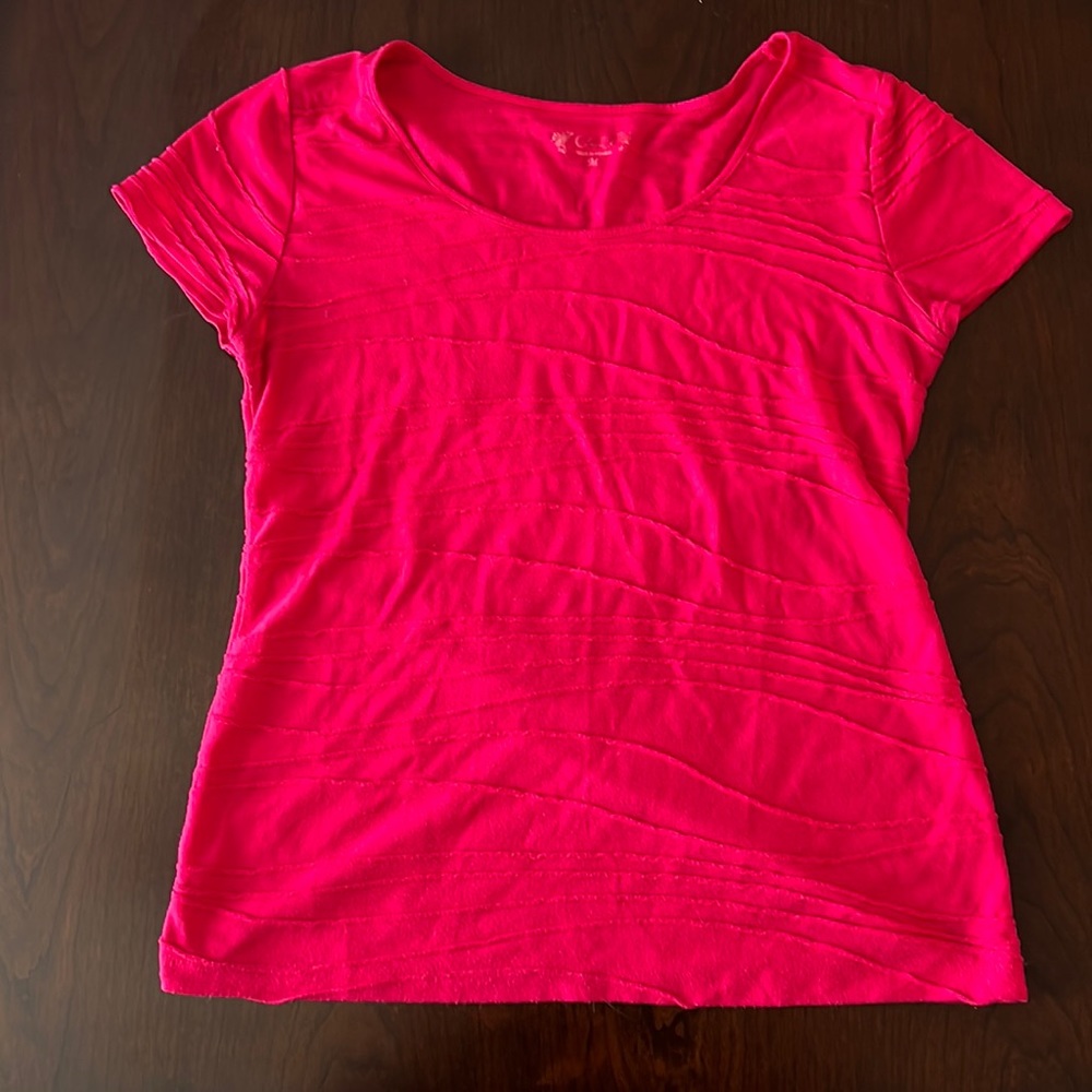 Cato Womens hot pink shirt size M